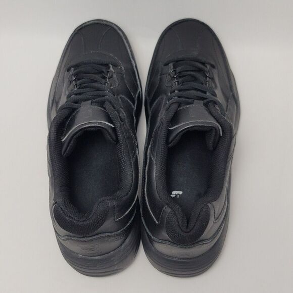 FILA Womens Memory Workshift Slip Resistant Low Leather Sneakers Black Size 9 - Picture 4 of 12